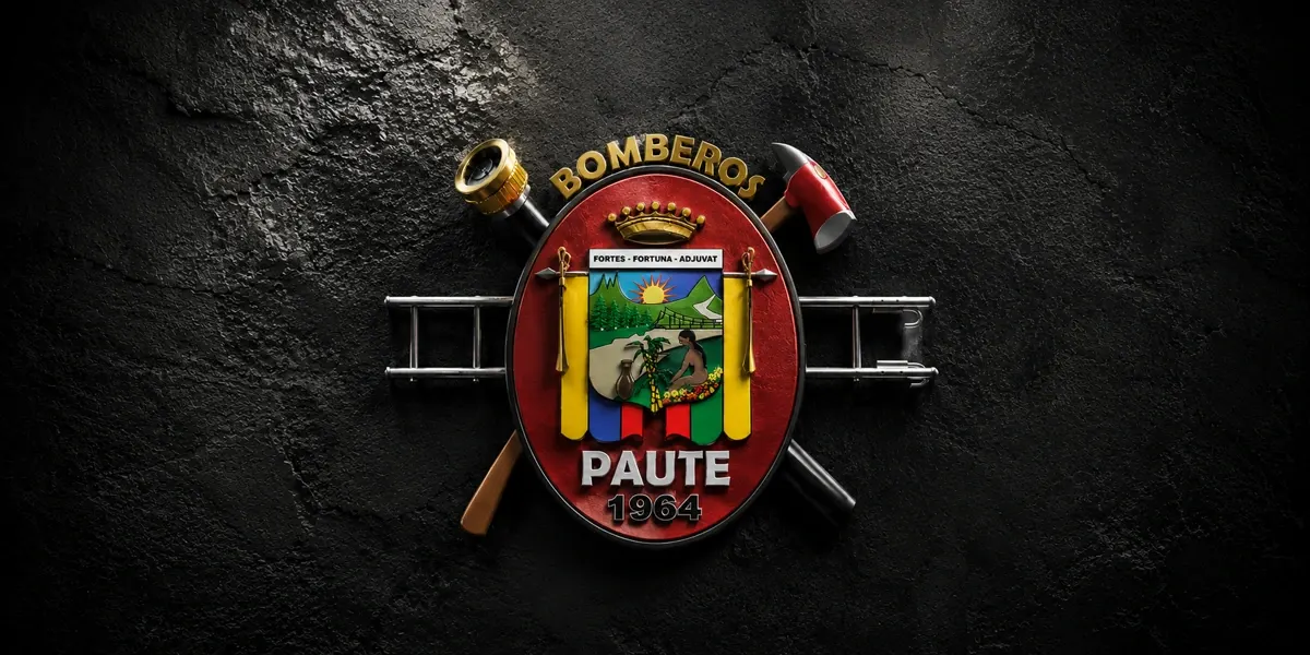 Escudo del Cuerpo de Bomberos del Cantón Paute